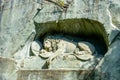 Lion Monument at Swiss town Luzern Royalty Free Stock Photo