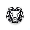 Organic Lion Head Icon: Bold Graphic Design And Vibrant Illustration Royalty Free Stock Photo