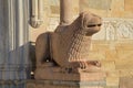 The lion at Parma Cathedral Royalty Free Stock Photo