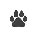 Lion paw print vector icon Royalty Free Stock Photo