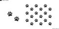 Lion paw prints silhouette. Wild animal Royalty Free Stock Photo