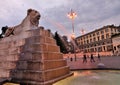 Lion on Piazza del Popolo, Rome