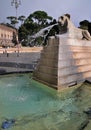 Lion on Piazza del Popolo, Rome Royalty Free Stock Photo