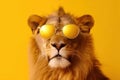 The king of the jungle is also the king of style Royalty Free Stock Photo