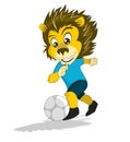 Lion playing football