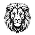 Lion portrait lion head sketch Royalty Free Stock Photo