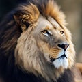 Lion portrait on savanna landscape ROYALTY-FREE STOCK PHOTO Royalty Free Stock Photo