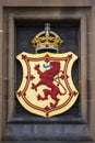 Lion Rampant Crest at Edinburgh Castle Royalty Free Stock Photo