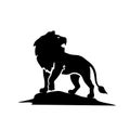 Lion roar silhouette illustration vector