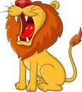 Lion roaring