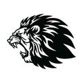 Lion Roaring Head Logo Vector Mascot Icon Design Royalty Free Stock Photo