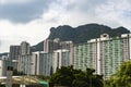 Lion Rock Hill and Residential Houses in Wong Tai Sin, Hong Kong