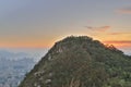 a Lion Rock Peak in Hong Kong, China Royalty Free Stock Photo