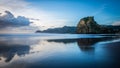 Lion Rock, Piha Beach Royalty Free Stock Photo