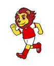 Lion Running Position in Football Soccer