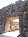 The Lion`s Gate at the Archaeological Site of Mycenae, Greece Royalty Free Stock Photo