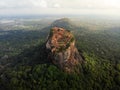 Lion`s Rock, Sigiriya, Sri Lanka - Aerial Photograph Royalty Free Stock Photo