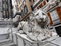 LION, SAN LORENZO CATHEDRAL, GENOA, ITALY