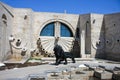 Lion Sculpture and Cascade in Yerevan Armenia Royalty Free Stock Photo