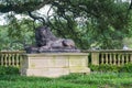 Lion Sculpture at the Entrance to Audubon Park Zoo