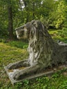 Poland: Kraskow lion sculpture Royalty Free Stock Photo