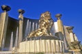 Lion sculpture outside of the MGM Grand Hotel and Casino, Las Vegas, NV Royalty Free Stock Photo