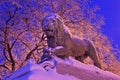 The lion sculpture in Saint Petersburg, Russia Royalty Free Stock Photo