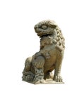 Lion sculpture in style Thai-Chinese arts Royalty Free Stock Photo