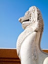 Lion sculpture of the Wat Benchamabophit Royalty Free Stock Photo