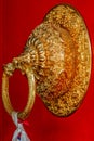 Lion shaped door handle in Buddhist temple