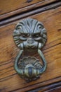 Lion shaped door knocker Royalty Free Stock Photo