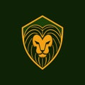 Lion shield abstract logo amazing design