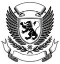 Lion shield Insignia Royalty Free Stock Photo