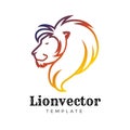 Lion shield logo design template. Lion head logo. Element for the brand identity, vector illustration. Royalty Free Stock Photo