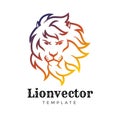 Lion shield logo design template. Lion head logo. Element for the brand identity, vector illustration. Royalty Free Stock Photo