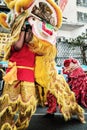 Lion show happy chinese year