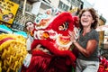 Lion show happy chinese year