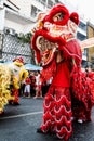 Lion show happy chinese year