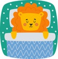 Lion Sleeping In Bed