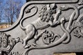 Lion and snake. King Cannon in Moscow Kremlin.