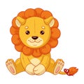 Lion soft toy cartoon vector illustration