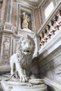 Lion and staircase in Caserta palace