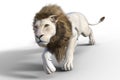 Lion stalking prey 3d render Royalty Free Stock Photo