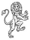 Lion Standing Rampant On Hind Legs Royalty Free Stock Photo