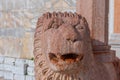 Lion statue at the cathedral of Ancona, Italy Royalty Free Stock Photo