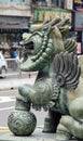 Lion statue at Chungshan temple in Taipei, Taiwan