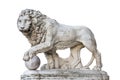 Lion Statue in Florence Italy Isolated on White Royalty Free Stock Photo