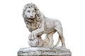 Lion Statue in Florence Italy Isolated on White Royalty Free Stock Photo