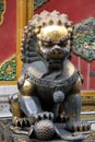 Lion statue in Forbidden City, Beijing Royalty Free Stock Photo