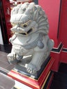 The lion statue guard the door Royalty Free Stock Photo